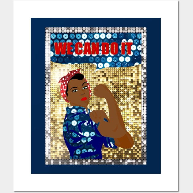 african rosie the riveter Wall Art by gossiprag